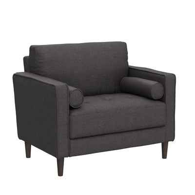Lifestyle Solutions Lexington Armchair, 39.8" W x 31.1" D x 33.5" H, Heather Grey**New and assembled,dent from shipping**