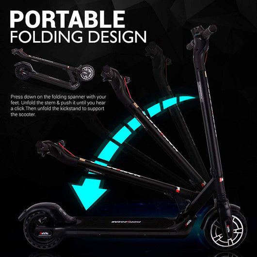 Hurtle Fitness HURES18-M5 - 8.5 In. Foldable Electric Scooter - Upgraded Vacuum Tire Foldable Commuter, Suitable for Adult & Kids**Used very few times**