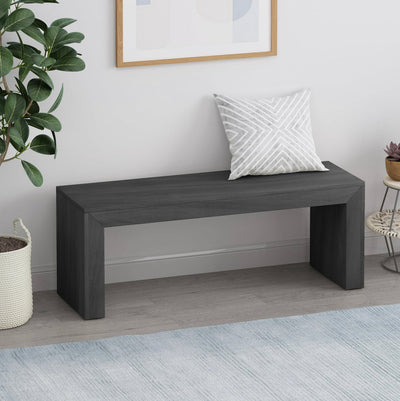 Noble House Maiya Farmhouse Acacia Wood Dining Bench, Black!! NEW IN BOX!!
