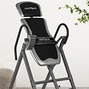 Innova Inversion Table with Adjustable Headrest, Reversible Ankle Holders, and 300 lb Weight Capacity**New in box**