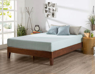 Zinus Marissa 12 Inch Deluxe Wood Platform Bed / No Box Spring Needed / Wood Slat Support / Antique Espresso Finish, Full- NEW IN BOX!!!!