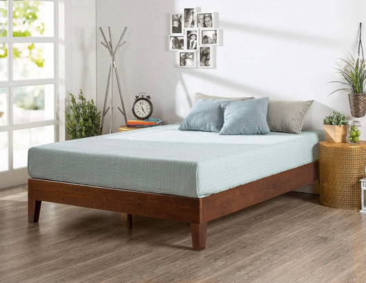 Zinus Marissa 12 Inch Deluxe Wood Platform Bed / No Box Spring Needed / Wood Slat Support / Antique Espresso Finish, Full- NEW IN BOX!!!!
