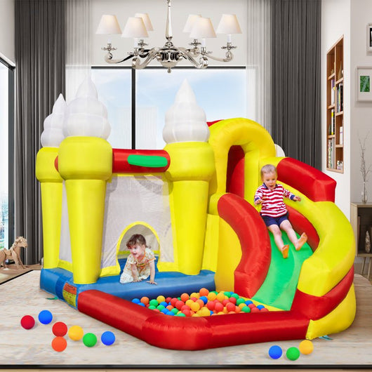 Tobbi Inflatable Bounce House Ice-cream Jumper Castle with Basketball Rim and Slide - Activity Center for Children**New in box**