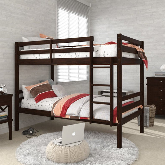 Hillsdale Campbell Wood Twin Over Twin Convertible Bunk Bed, Espresso**New in Box**