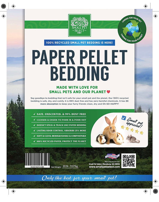 Small Pet Select- Small Animal Pelleted Paper Bedding for Rabbits, Guinea Pigs, and Other Small Animals, 20lb- NEW IN BOX!!!