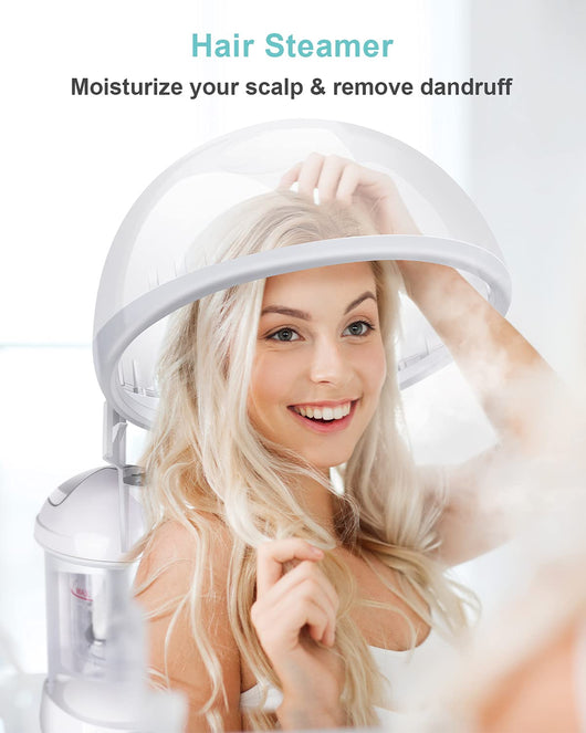 Hair Steamer EZBASICS 2 in 1 Ion Facial Steamer with Extendable Arm Table Top Hair Humidifier Hot Mist Moisturizing Facial Atomizer Spa Face Steamer Design for Personal Care Use At Home or Salon**New in box**