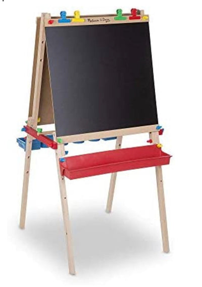Melissa & Doug Deluxe Standing Art Easel - Dry-Erase Board, Chalkboard, Paper Roller**New in Box**