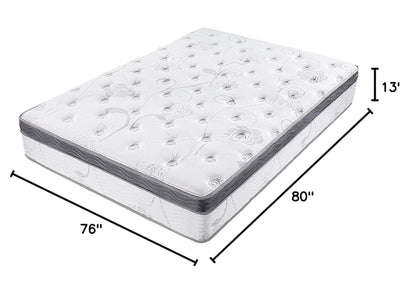 Olee Sleep 13 Inch Box Top Hybrid Gel Infused Memory Foam Innerspring Mattress KING 13SM01K- new in the box