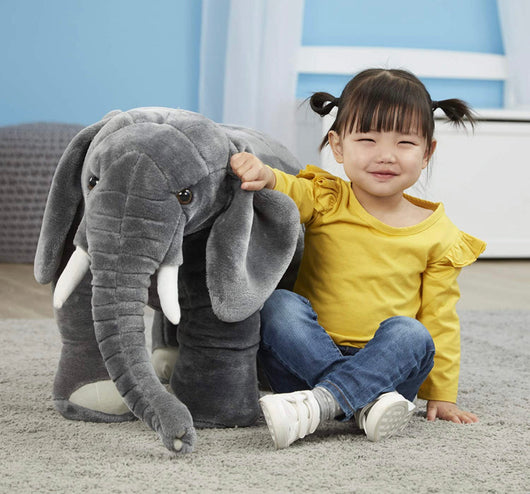 Melissa & Doug Giant Elephant - Lifelike Stuffed Animal (over 3 feet long) (new)