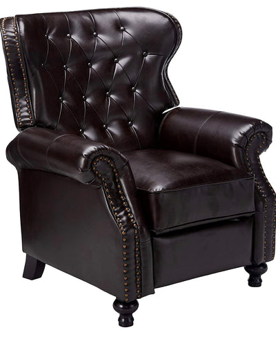 !!REDUCED!! Christopher Knight Home Walder Reconstituted Bycast Leather Recliner, Brown!! NEW AND ASSEMBLED!!