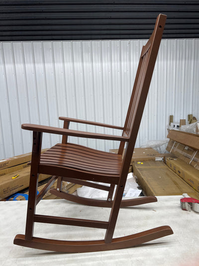 Alston Solid Wood Outdoor Rocking Chair, Natural Brown!! NEW AND ASSEMBLED!!