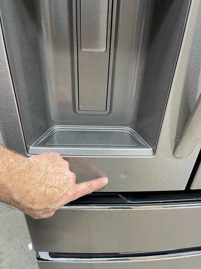 Frigidaire Gallery 21.5-cu ft 4-Door Counter-depth French Door Refrigerator with Ice Maker (Smudge-proof Stainless Steel) ENERGY STAR Item #5037443 Model #GRMC2273CF- new - scratch and dent