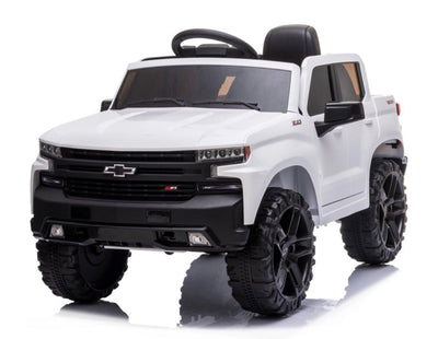 Kidzone 12V Battery Powered Licensed Chevrolet Silverado Truck - White- NEW IN BOX!!!!