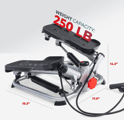 Sunny Health & Fitness Twist Stepper Machine with Resistance Bands!! NEW OUT OF BOX!!
