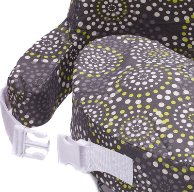 My Brest Friend Original Nursing Pillow for Breastfeeding, Nursing and Posture Support with Pocket and Removable Slipcover, Grey, Yellow Fireworks- NEW OUT OF BOX!!!!