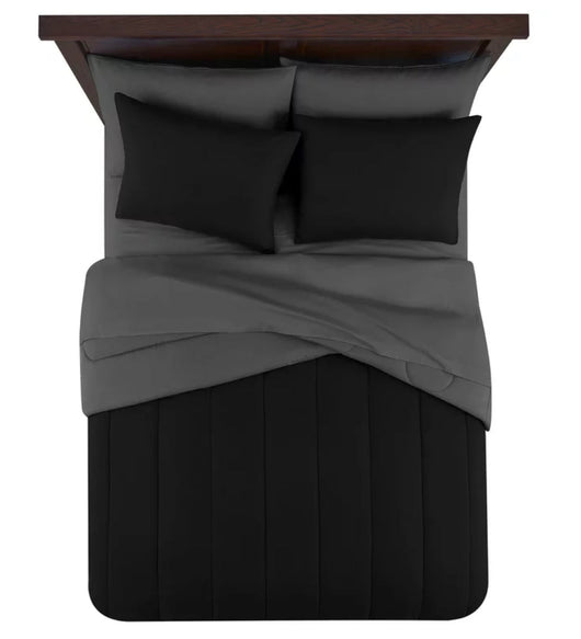 Mainstays Black 8 Piece Bed in a Bag Comforter Set With Sheets, Queen- NEW IN BAG!!!