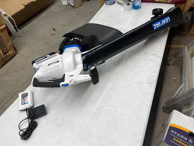 HART 40-Volt Cordless Leaf Vacuum Kit, (1) 4.0Ah Lithium-Ion Battery- used - works great