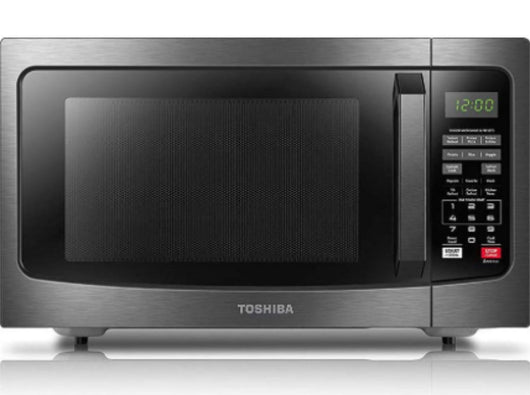 TOSHIBA Stainless Steel Countertop Microwave Oven, 1.2 Cu Ft with 12.4" Turntable, Smart Humidity Sensor with 12 Auto Menus, Mute Function & ECO Mode, Easy Clean Interior, Stainless Steel & 1100W! - NEW!