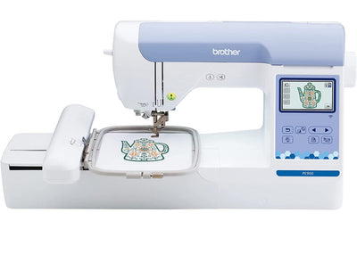 Brother PE800 Embroidery Machine, 138 Built-in Designs, 5" x 7" Hoop Area, Large 3.2" LCD Touchscreen, USB Port, 11 Font Styles- NEW IN BOX!!!!