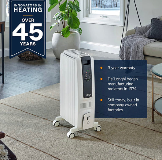 De'Longhi DeLonghi TRD40615E Full Room Radiant Heater, 27.20 x 15.80 x 9.20, White- NEW OUT OF BOX!!!