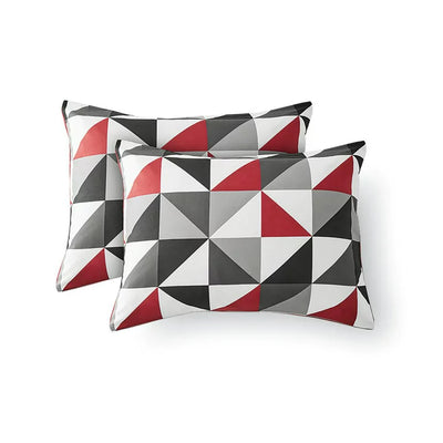 Mainstays Red Geometric 8 Piece Bed in a Bag , Twin/Twin XL**New**