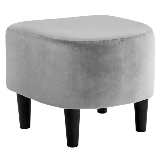Yaheetech Upholstered Barrel Velvet Club Chair and Ottoman Set Accent Arm Chair Set for Bedroom Living Room Guestroom Gray**New and assembled**