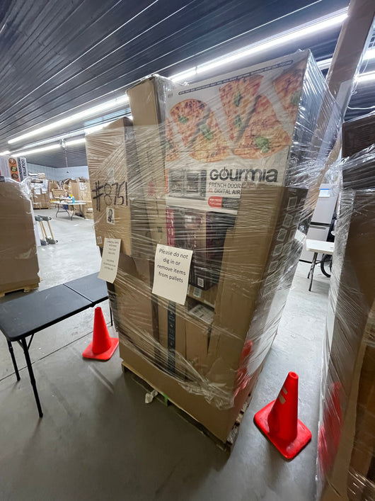 Jumbo huge liquidation pallet- over 7 ft tall ! Pallet number 8751