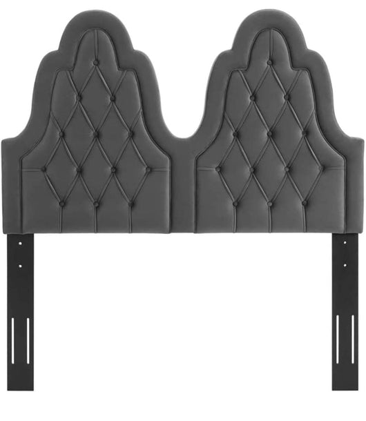 Modway Augustine Tufted Performance Velvet Headboard, King/California King, Charcoal- NEW IN BOX!!!