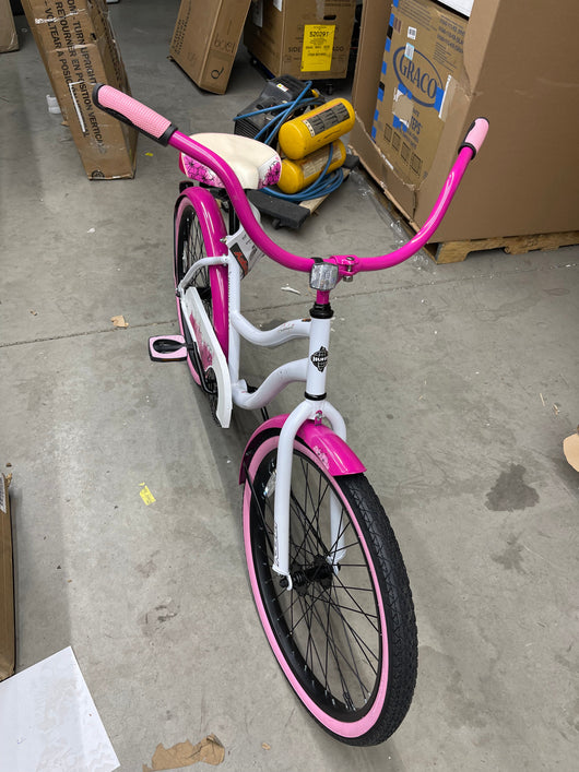 Fairmont Kids' Cruiser Bike, White, 24-inch- pink and white - new and assembled- scratch and dent