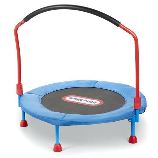 Little Tikes Easy Store 3-Foot Trampoline, with Hand Rail, Blue**New in box**
