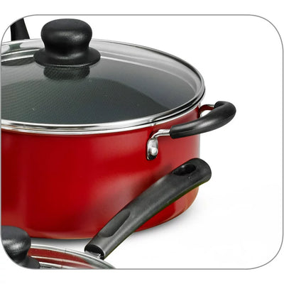 Tramontina Primaware 18 Piece Non-stick Cookware Set, Red**New in Box**