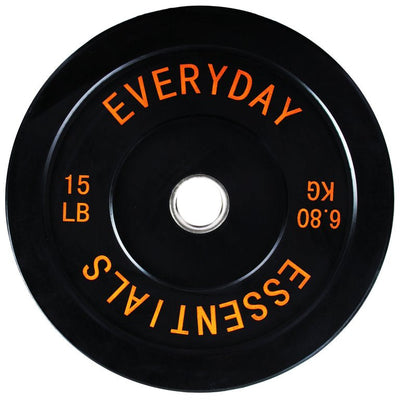 BalanceFrom Olympic Bumper Plate Weight Plate with Steel Hub 15lbs **New**