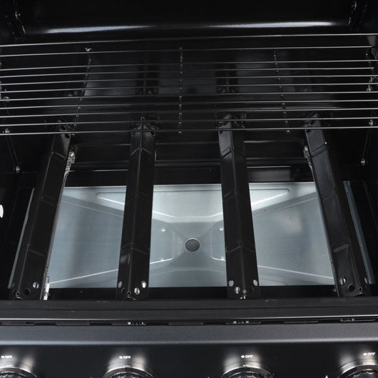 RevoAce 4-Burner Gas Grill with Side Burner, Stainless Steel & Black**New in box**