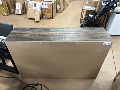 Signature Design by Ashley Drystan Rustic Industrial 6 Drawer Dresser, Weatherworn Brown!! Dresser Damaged from Shipping, Structurally Sound!!