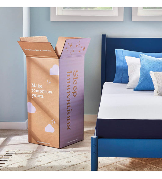 Sleep Innovations Marley 10 Inch Cooling Gel Memory Foam Mattress with Airflow Channel Foam for Breathability, Full Size, Bed in a Box, Medium Firm Support**New in box**