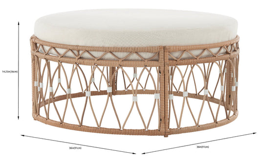 Better Homes & Gardens Lilah Outdoor Wicker 4-Piece Stationary Conversation Set, Off-White!! NEW IN BOX!!