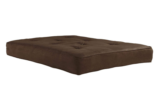 DHP 8 Inch Independently Encased Coil Futon Mattress, Brown Microfiber**New in box**