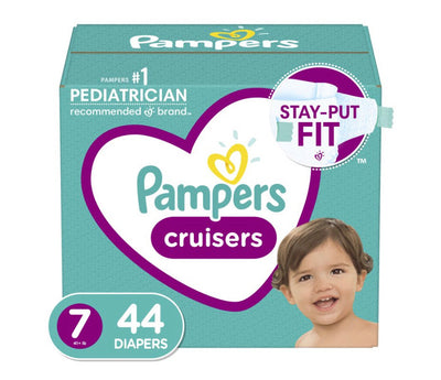 Pampers Cruisers Active Fit Taped Diapers, Size 7, 88ct- BRAND NEW IN BOX!!!