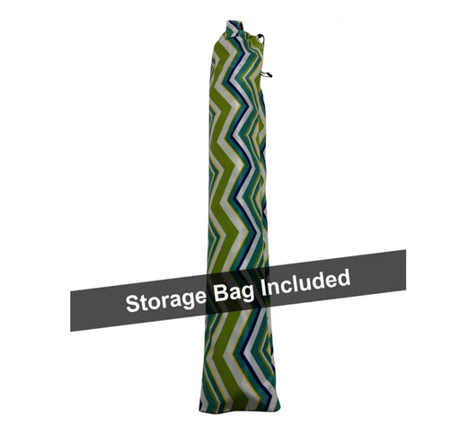 Mainstays 9ft Miranda Green Chevron Round Outdoor Tilting Market Patio Umbrella with Crank- BRAND NEW!!!