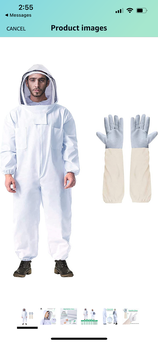 Professional Bee Suit for Men Women, Beekeeping Suit Beekeeper Suit with Glove &Ventilated Hood, Multi-Size Bee Outfit for Backyard and Bee Keeper- NEW IN PLASTIC!!!