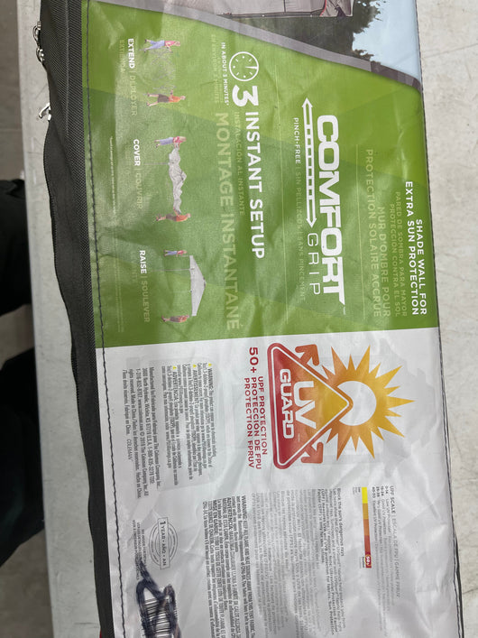 Coleman Tan 10 Ft X 10 Ft Instant Sun Shelter W/Shade Wall- new in carry case