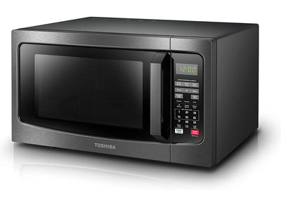 TOSHIBA Stainless Steel Countertop Microwave Oven, 1.2 Cu Ft with 12.4" Turntable, Smart Humidity Sensor with 12 Auto Menus, Mute Function & ECO Mode, Easy Clean Interior, Stainless Steel & 1100W! - NEW!