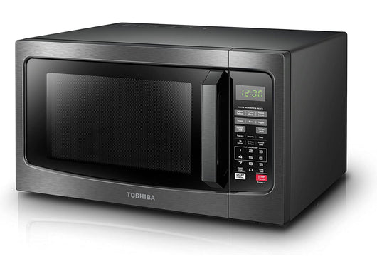TOSHIBA Stainless Steel Countertop Microwave Oven, 1.2 Cu Ft with 12.4" Turntable, Smart Humidity Sensor with 12 Auto Menus, Mute Function & ECO Mode, Easy Clean Interior, Stainless Steel & 1100W! - NEW!