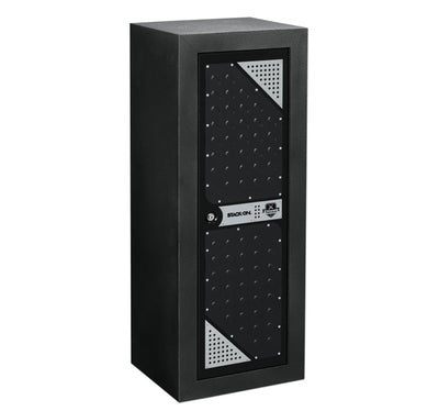 Stack-On 16- Slot Safes Convertible Security Cabinet, Gray and Black- NEW OUT OF THE BOX (dents from shipping, photos shown)