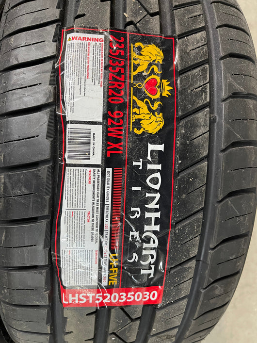 Lionhart LH-FIVE 235/35R20 ZR 92W XL AS All Season A/S Tire- set of 2 - brand new