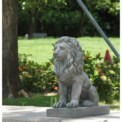 Hi-Line Gift Ltd. Sitting Lion Garden Statue**New in box**