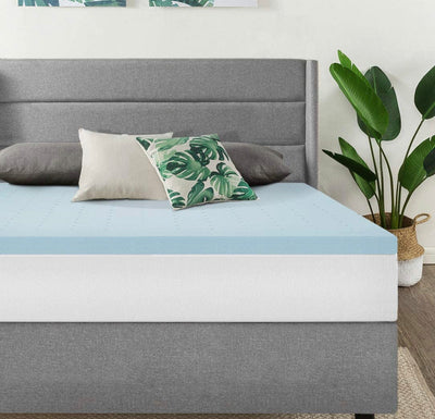 Best Price Mattress 1.5 Inch Ventilated Memory Foam Mattress Topper, Cooling Gel Infusion, CertiPUR-US Certified, King- NEW IN BOX!!