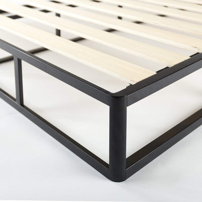 ZINUS Metal Box Spring with Wood Slats /9 Inch Mattress Foundation / Sturdy Steel Structure / Easy Assembly, Queen, Off White**New in box**