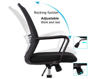 Smugdesk Manager's Chair with Swivel & Lumbar Support, 270 lb. Capacity, Black- NEW AND ASSEMBLED!!!
