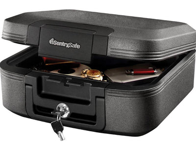 SentrySafe Fireproof and Waterproof Safe Box with Key Lock, Fire and Water Chest Safe for Valuables, 0.28 Cubic Feet, 6.6 x 15.4 x 14.3 Inches!! NEW OUT OF BOX!!